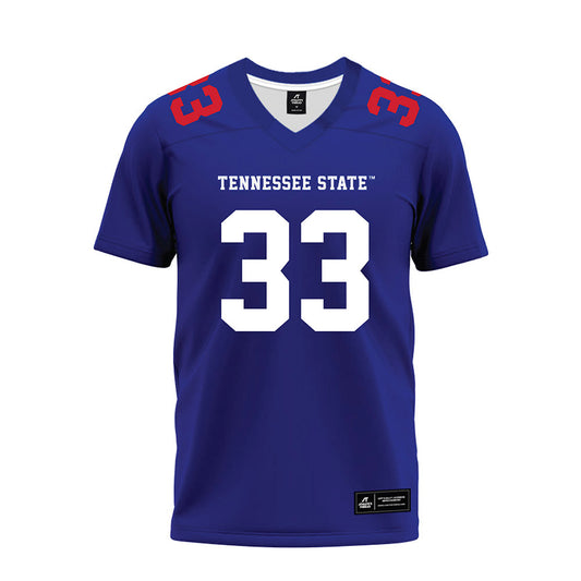 TN State - NCAA Football : Taeshawn Jefferson - Blue Premium Football Jersey-0