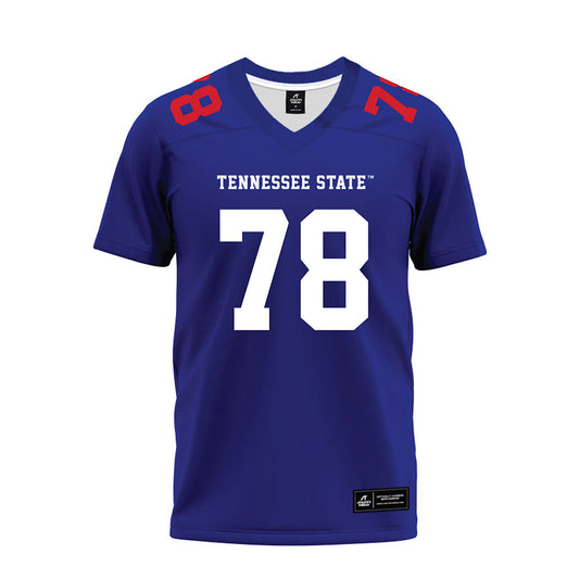 TN State - NCAA Football : Parker Harden - Blue Premium Football Jersey-0