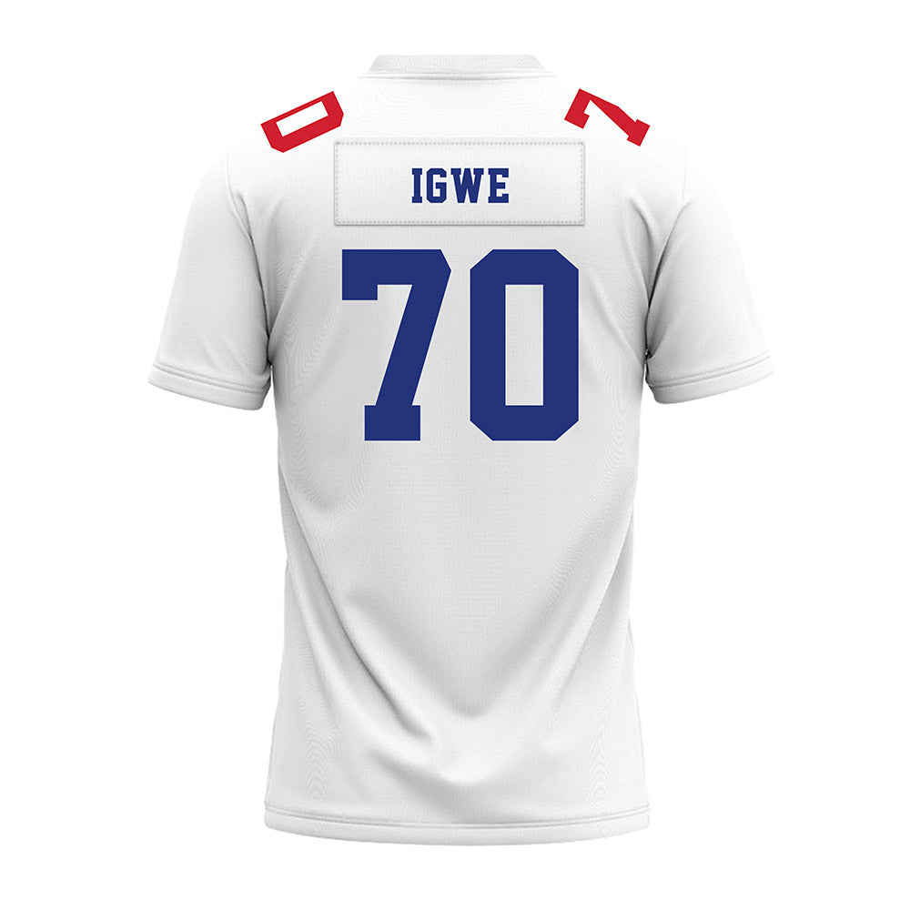 TN State - NCAA Football : Jesse Igwe - White Premium Football Jersey-1