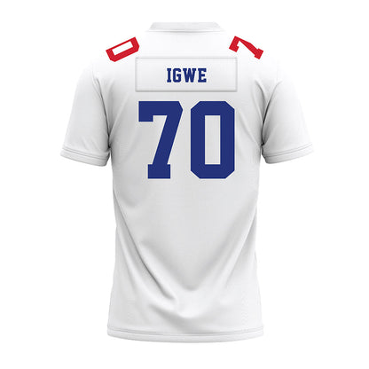TN State - NCAA Football : Jesse Igwe - White Premium Football Jersey-1