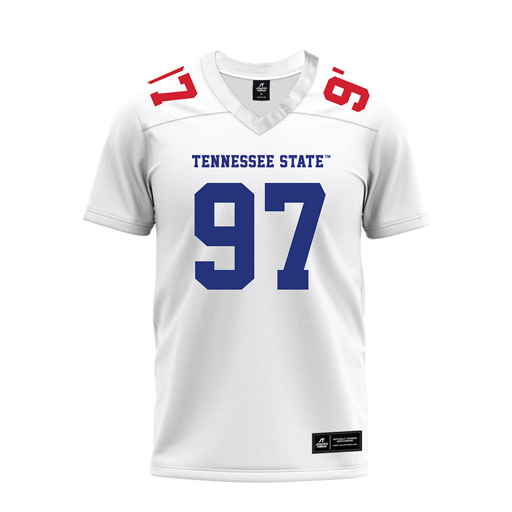 TN State - NCAA Football : Terence Carpenter II - White Premium Football Jersey-0