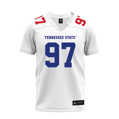 TN State - NCAA Football : Terence Carpenter II - White Premium Football Jersey-0