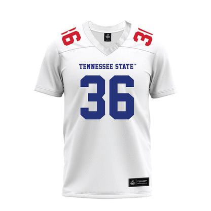 TN State - NCAA Football : Caleb Reid - White Premium Football Jersey-0