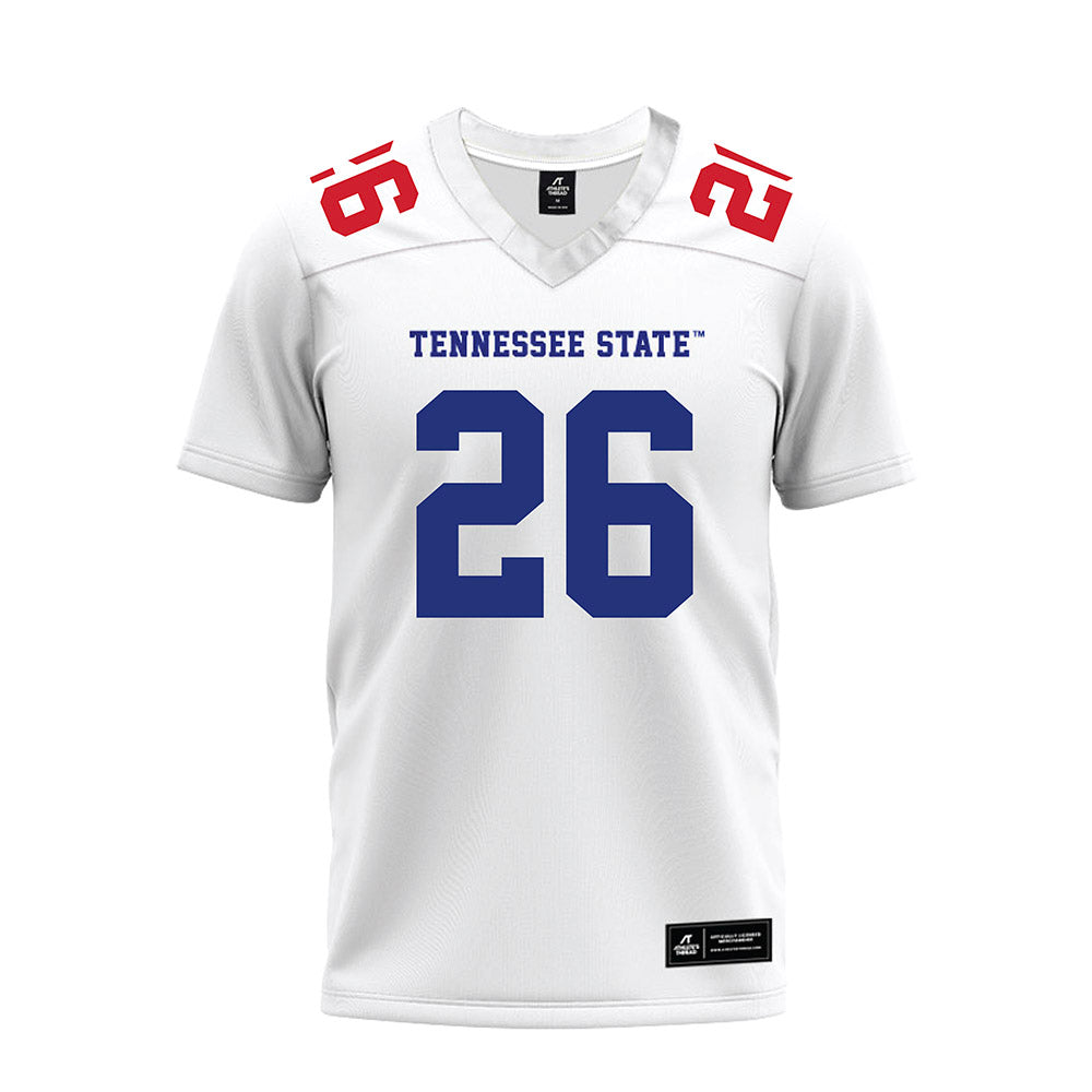 TN State - NCAA Football : Johnothan Moore - White Premium Football Jersey-0