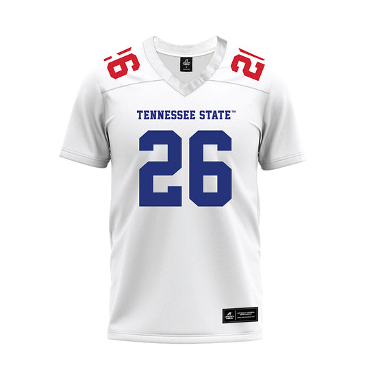 TN State - NCAA Football : Johnothan Moore - White Premium Football Jersey-0