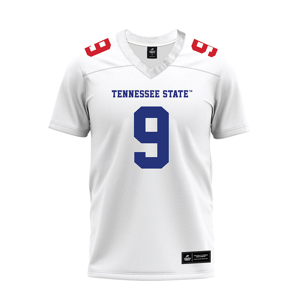 TN State - NCAA Football : Brock Montgomery - White Premium Football Jersey-0