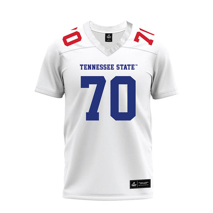 TN State - NCAA Football : Jesse Igwe - White Premium Football Jersey-0
