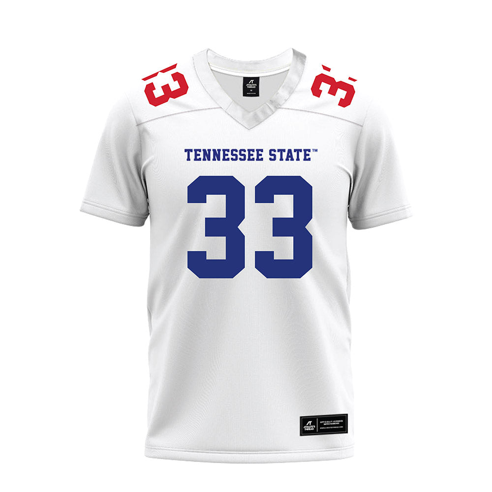 TN State - NCAA Football : Taeshawn Jefferson - White Premium Football Jersey-0