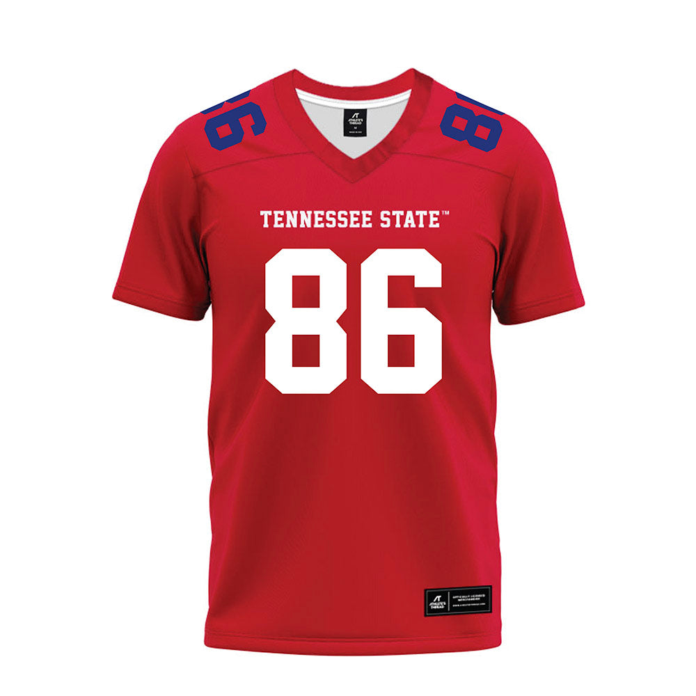 TN State - NCAA Football : Christian Jones - Red Premium Football Jersey-0