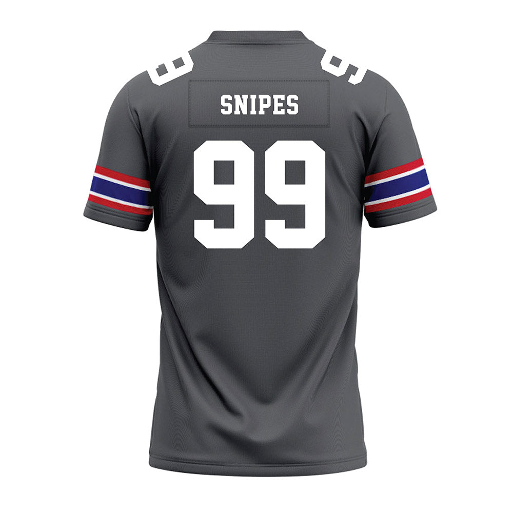 TN State - NCAA Football : Lathun Snipes - Grey Premium Football Jersey-1