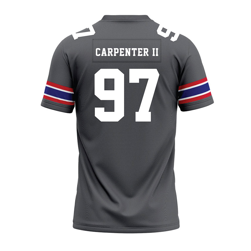 TN State - NCAA Football : Terence Carpenter II - Grey Premium Football Jersey-1