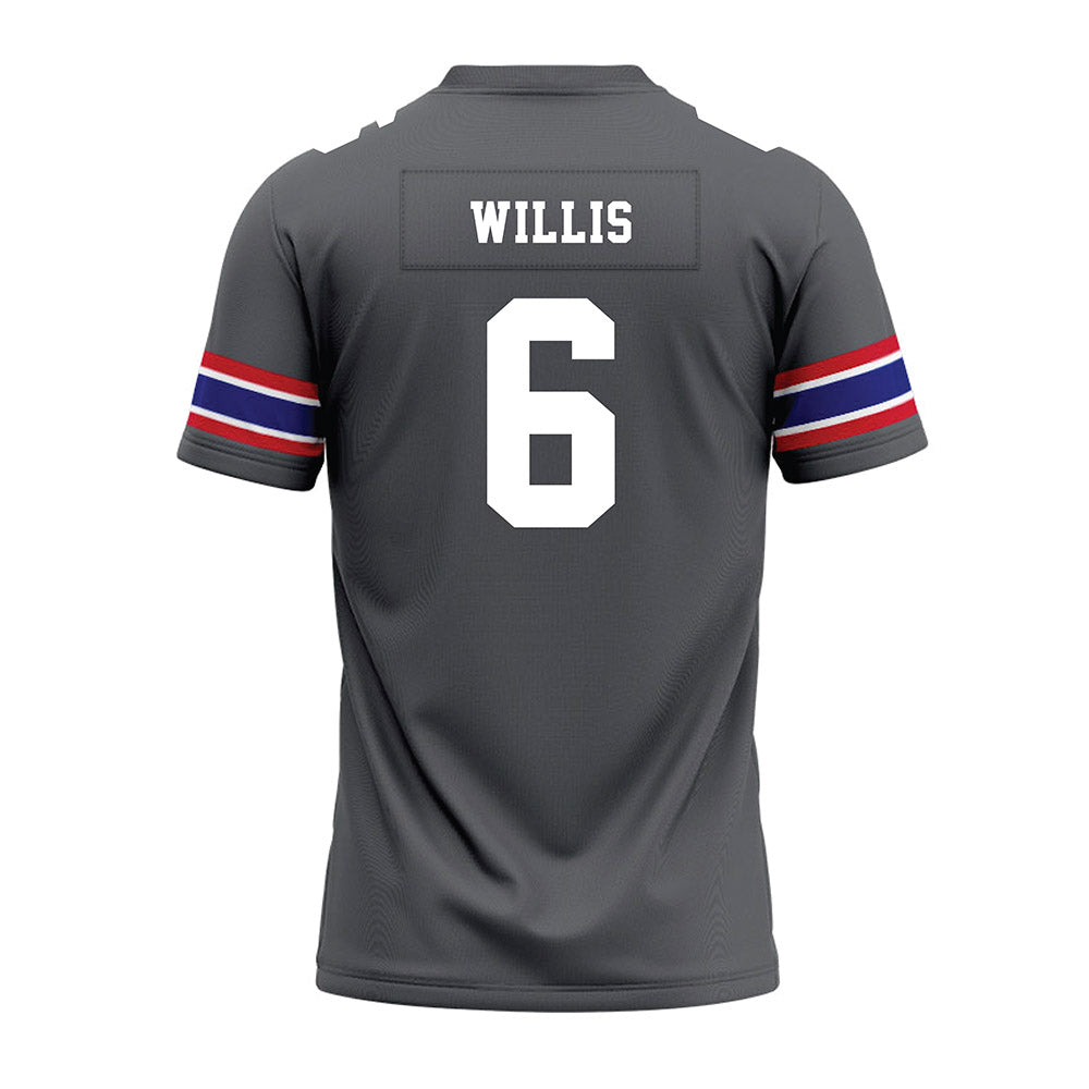 TN State - NCAA Football : Jelani Willis - Grey Premium Football Jersey-1