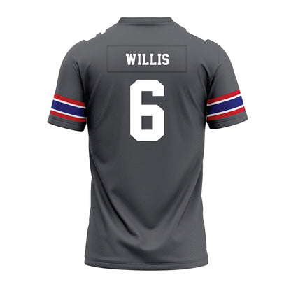 TN State - NCAA Football : Jelani Willis - Grey Premium Football Jersey-1