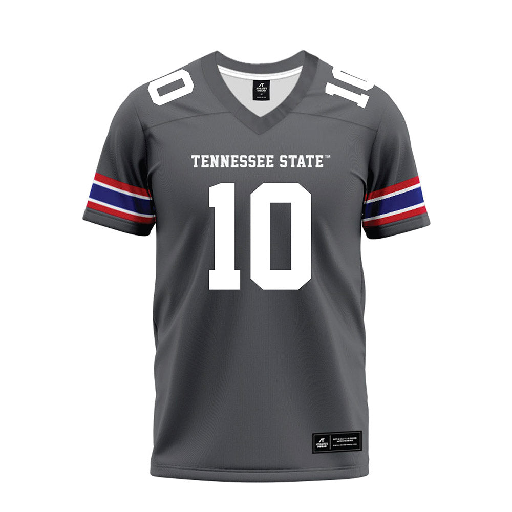 TN State - NCAA Football : Syncere Safeeullah - Grey Premium Football Jersey-0