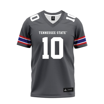 TN State - NCAA Football : Syncere Safeeullah - Grey Premium Football Jersey-0