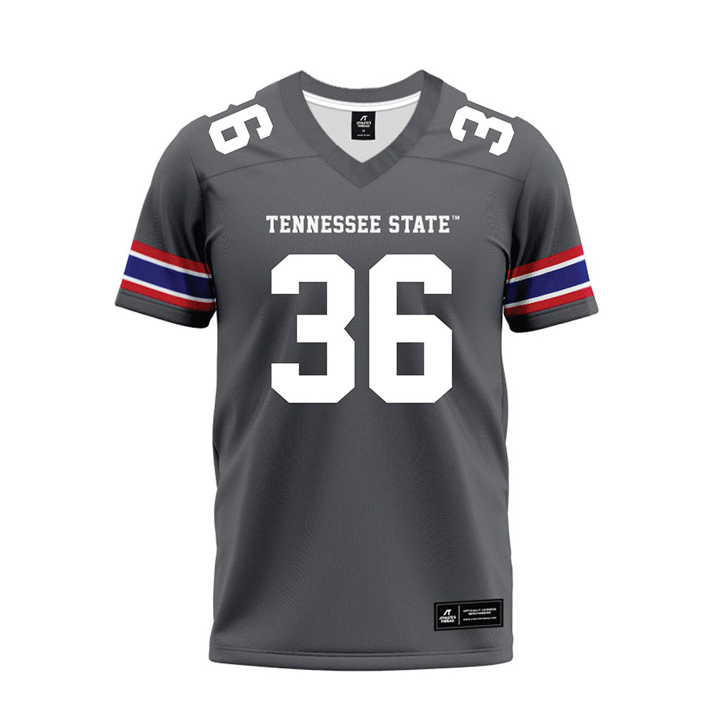 TN State - NCAA Football : Caleb Reid - Grey Premium Football Jersey-0