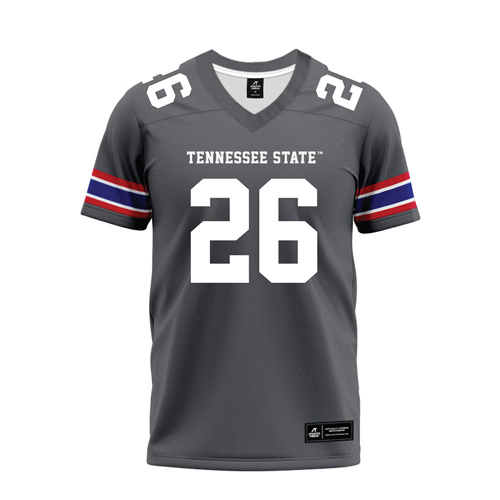 TN State - NCAA Football : Johnothan Moore - Grey Premium Football Jersey-0