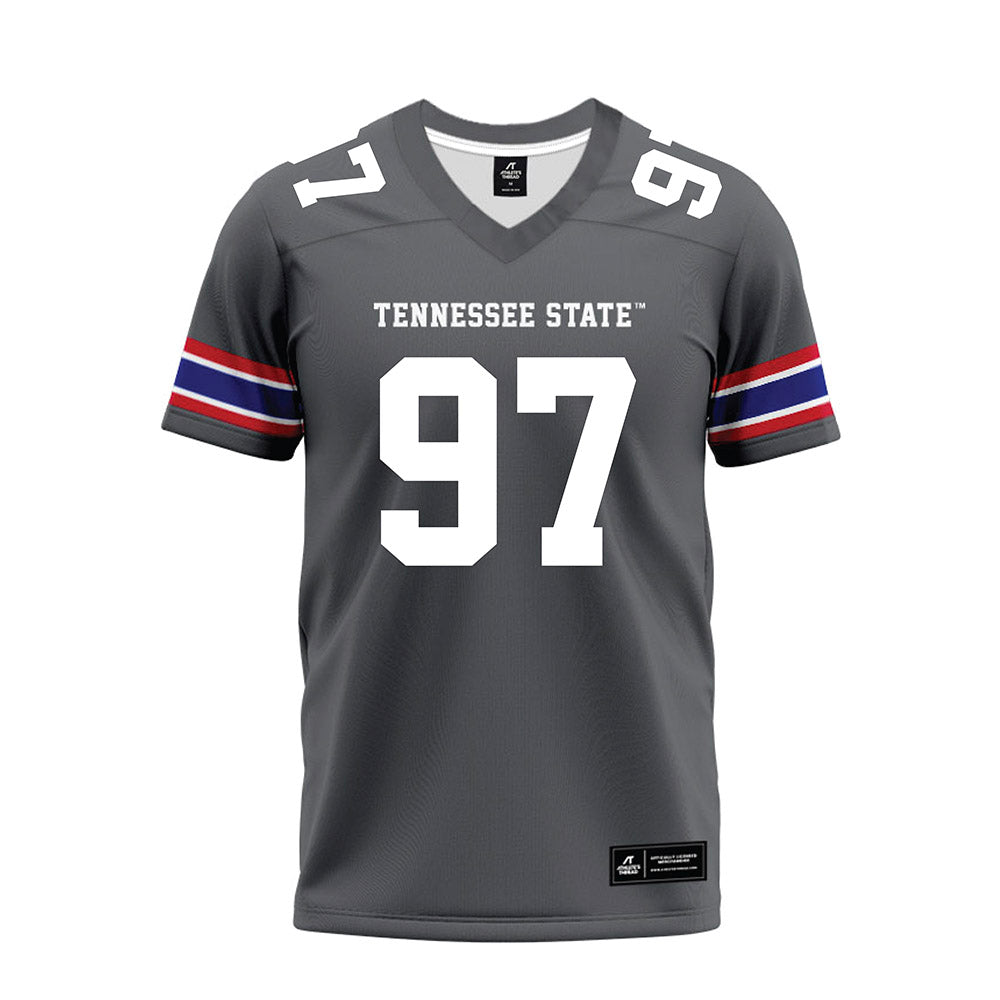 TN State - NCAA Football : Terence Carpenter II - Grey Premium Football Jersey-0