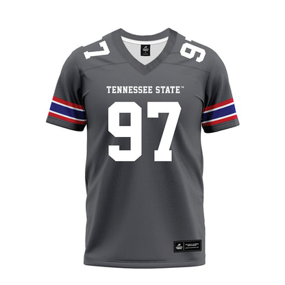 TN State - NCAA Football : Terence Carpenter II - Grey Premium Football Jersey-0