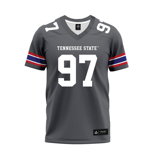 TN State - NCAA Football : Terence Carpenter II - Grey Premium Football Jersey-0