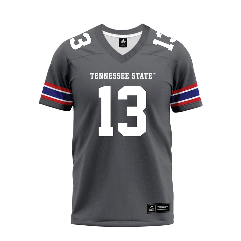 TN State - NCAA Football : Ryder Hagan - Grey Premium Football Jersey-0