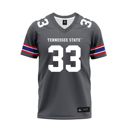 TN State - NCAA Football : Taeshawn Jefferson - Grey Premium Football Jersey-0