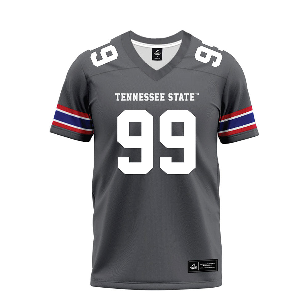TN State - NCAA Football : Lathun Snipes - Grey Premium Football Jersey-0