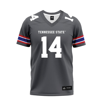 TN State - NCAA Football : Brandon Wilson - Grey Premium Football Jersey-0