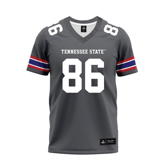 TN State - NCAA Football : Christian Jones - Grey Premium Football Jersey-0