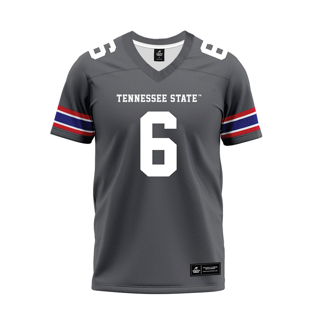 TN State - NCAA Football : Jelani Willis - Grey Premium Football Jersey-0