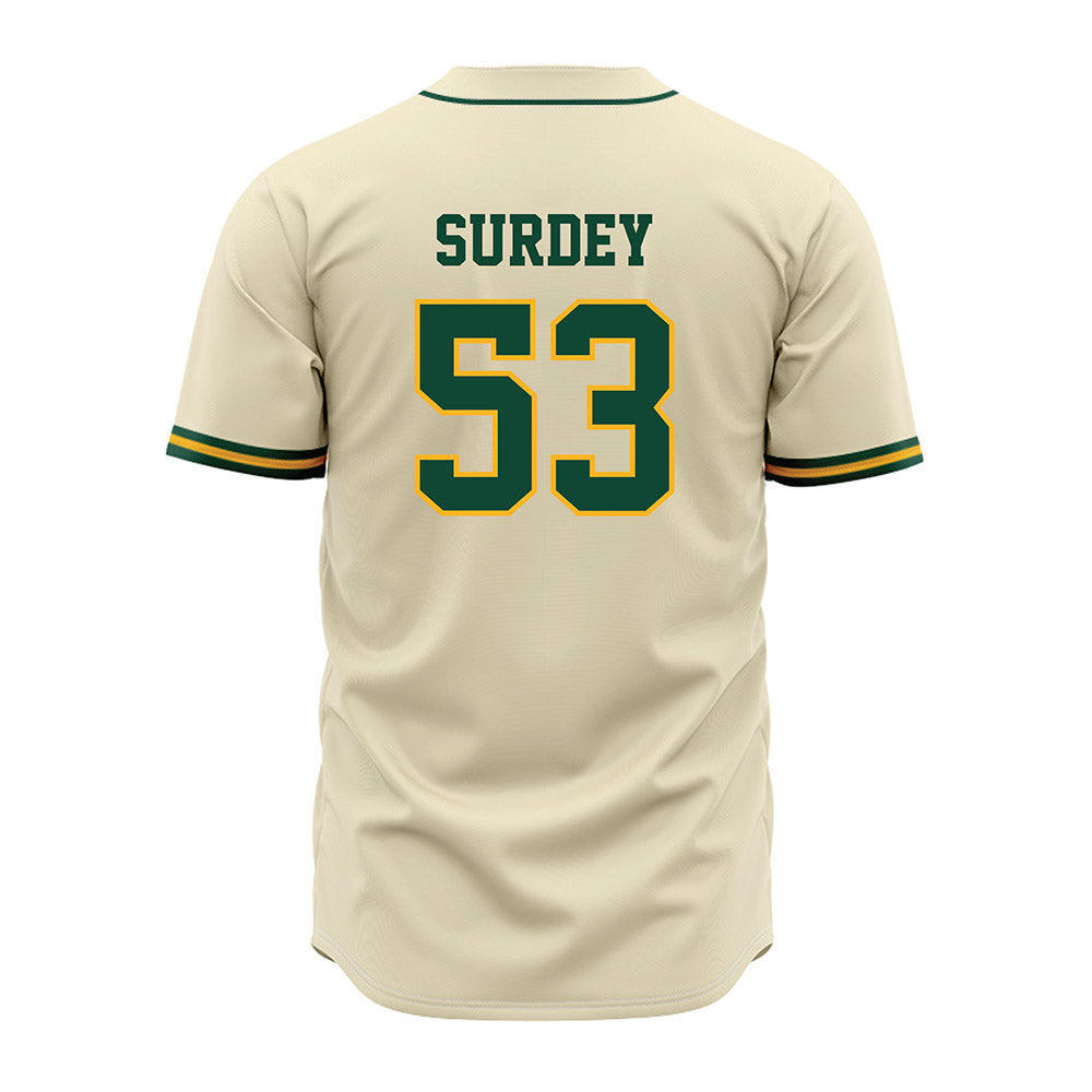Baylor - NCAA Baseball : Jack Surdey - Cream Jersey-1