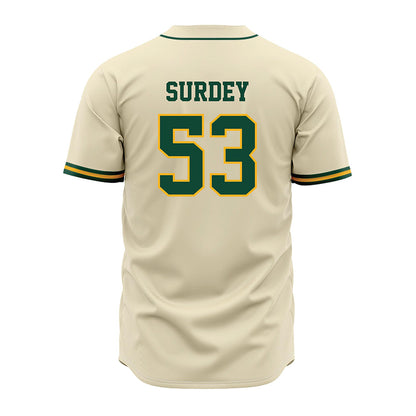 Baylor - NCAA Baseball : Jack Surdey - Cream Jersey-1