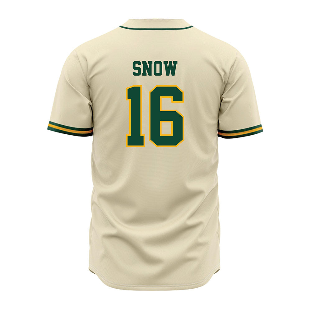 Baylor - NCAA Baseball : Hunter Snow - Cream Jersey-1