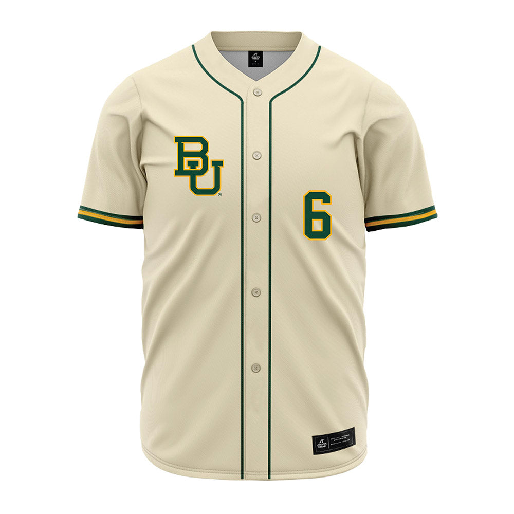 Baylor - NCAA Baseball : Travis Sanders - Cream Jersey-0