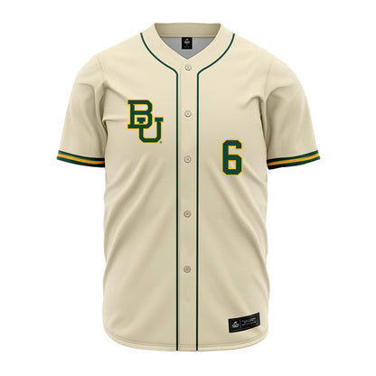 Baylor - NCAA Baseball : Travis Sanders - Cream Jersey-0