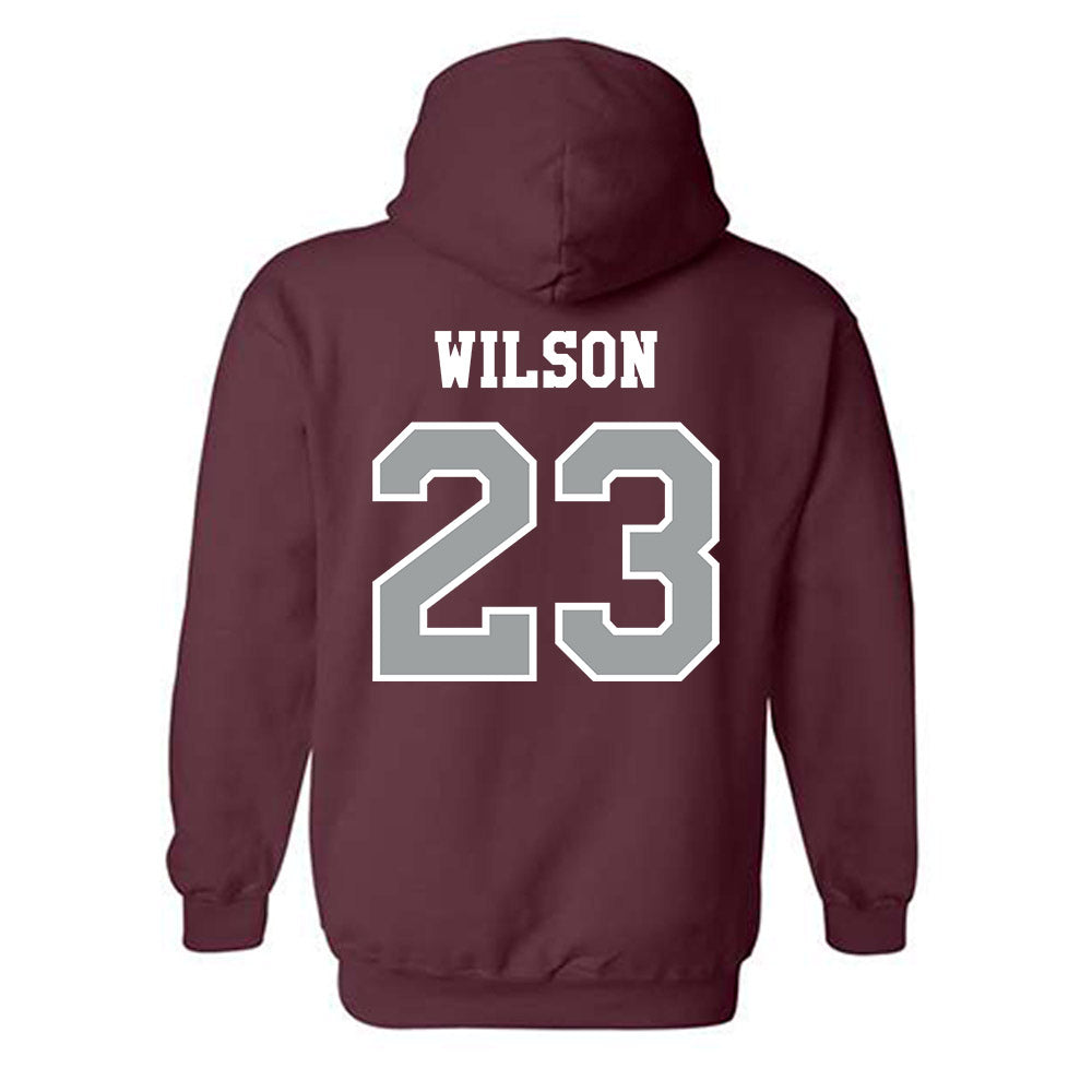 Texas A&M - NCAA Baseball : Jorian Wilson - Classic Shersey Hooded Sweatshirt-1