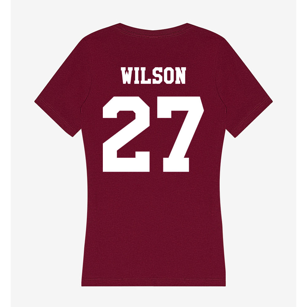 Texas A&M - NCAA Women's Soccer : Hayden Wilson - Women's V-Neck T-Shirt-1