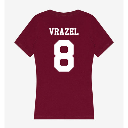 Texas A&M - NCAA Softball : Francessca Vrazel - Women's V-Neck T-Shirt-1