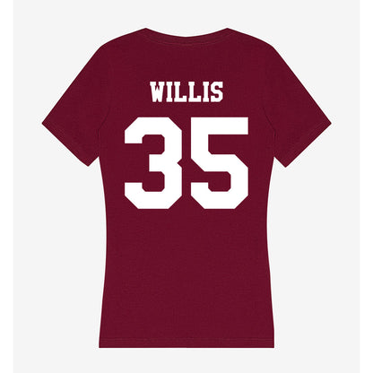Texas A&M - NCAA Football : Isaiah Willis - Women's V-Neck T-Shirt-1