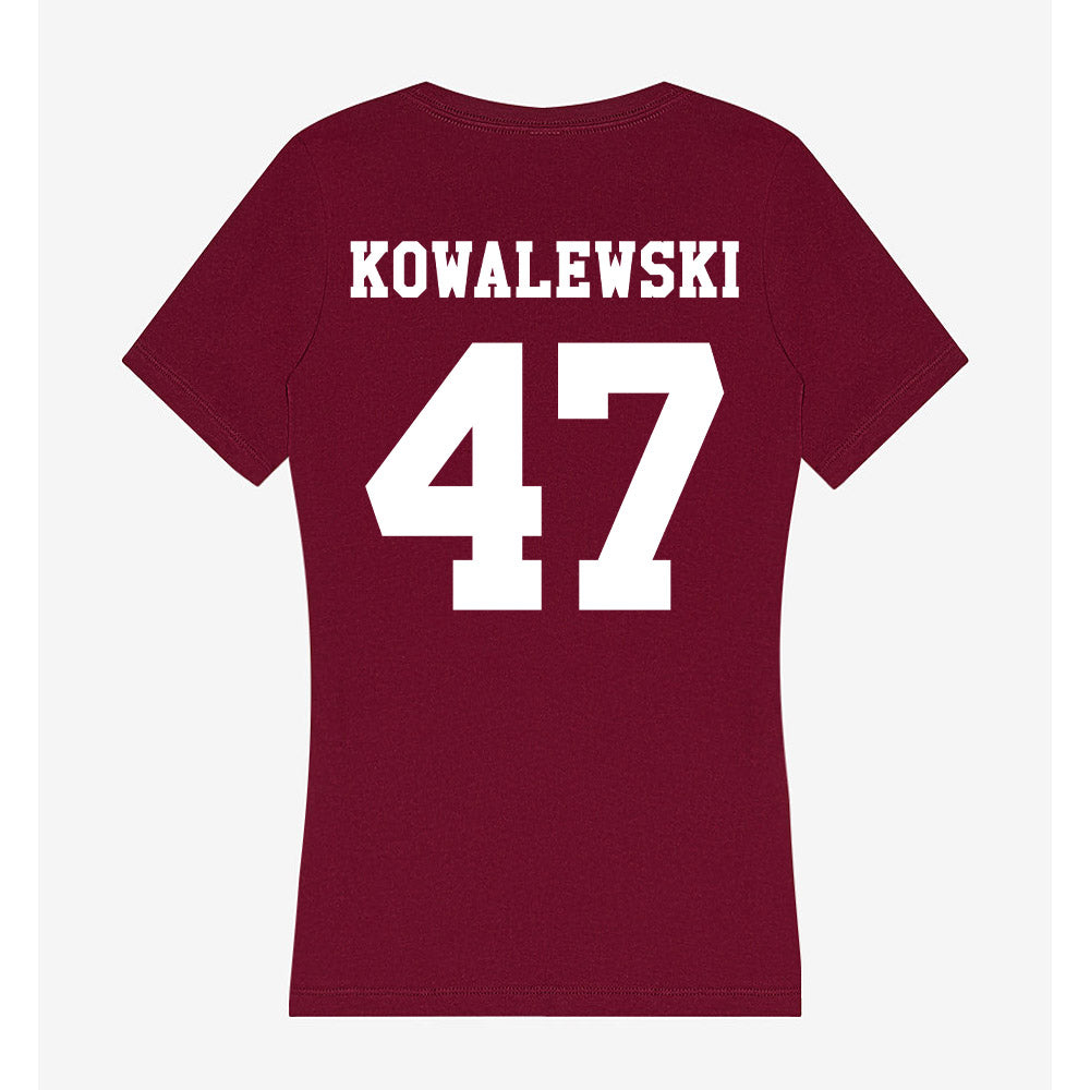 Texas A&M - NCAA Softball : Ariel Kowalewski - Women's V-Neck T-Shirt-1
