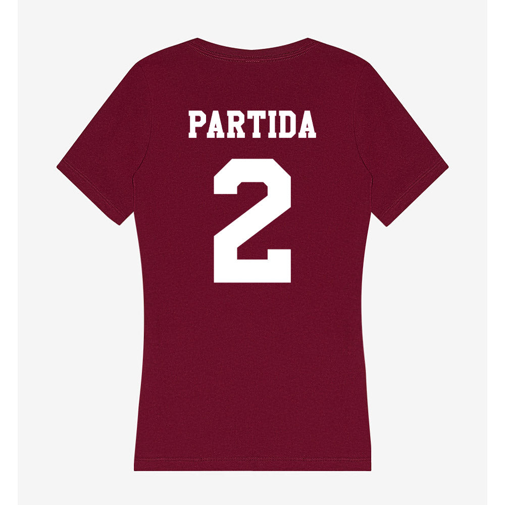 Texas A&M - NCAA Baseball : Nico Partida - Women's V-Neck T-Shirt-1