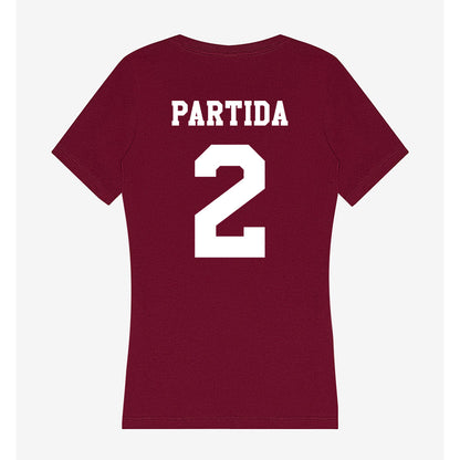 Texas A&M - NCAA Baseball : Nico Partida - Women's V-Neck T-Shirt-1