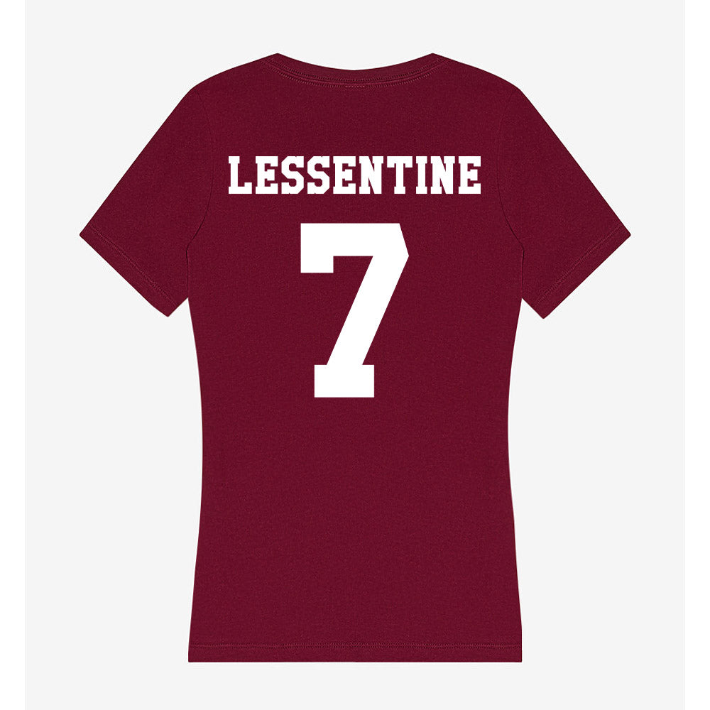 Texas A&M - NCAA Softball : Sydney Lessentine - Women's V-Neck T-Shirt-1