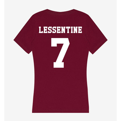 Texas A&M - NCAA Softball : Sydney Lessentine - Women's V-Neck T-Shirt-1