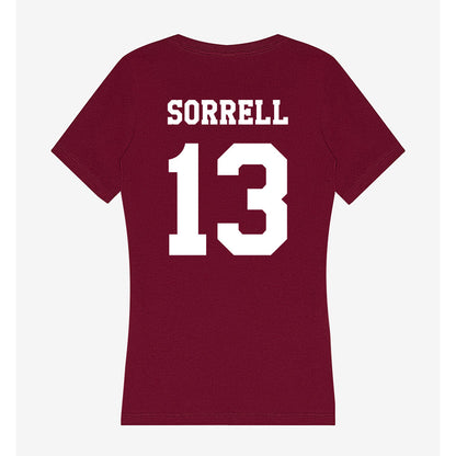 Texas A&M - NCAA Baseball : Caden Sorrell - Women's V-Neck T-Shirt-1