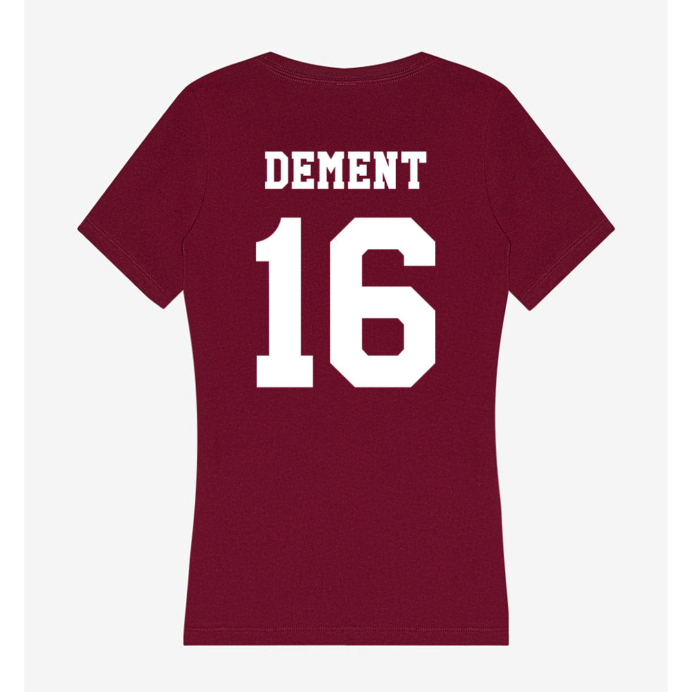 Texas A&M - NCAA Softball : K.K. Dement - Women's V-Neck T-Shirt-1