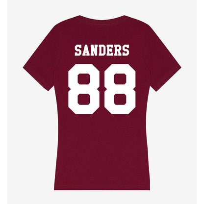 Texas A&M - NCAA Football : DJ Sanders - Women's V-Neck T-Shirt-1