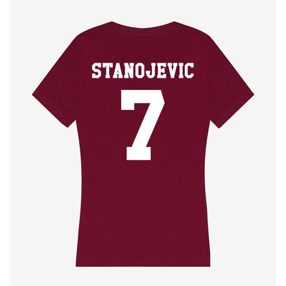 Texas A&M - NCAA Women's Volleyball : Djurdja Stanojevic - Women's V-Neck T-Shirt-1