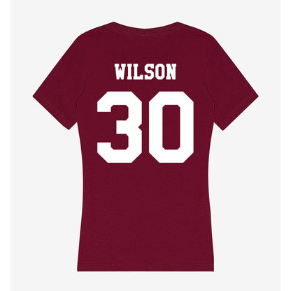 Texas A&M - NCAA Baseball : Kaiden Wilson - Women's V-Neck T-Shirt-1