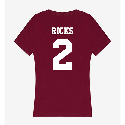 Texas A&M - NCAA Football : Dezz Ricks - Women's V-Neck T-Shirt-1
